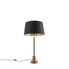 .designer colors bronze table lamps for less bronze table lamps brighten your home with beautiful table lamps 45 lamps table bedroom awesome dimond lighting hgtv home modern heritage 31 table. Art Deco Table Lamp Bronze With Cotton Shade Black 35 Cm Pisos Lampandlight