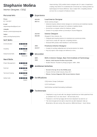 Interior Design Resume Example Template Muse In 2020 Interior Design Resume Resume Design Resume Examples