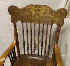 Bargain John S Antiques Armed Office Chair With Old Man Winter Carved Face Bargain John S Antiques