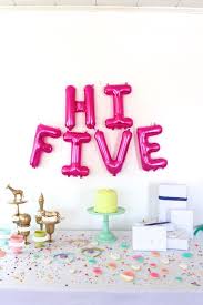 Making Life A Party Hi Five Five Year Old Birthday Party The Alison Show 5th Birthday Party Ideas Girls Birthday Party Themes Kids Birthday Party