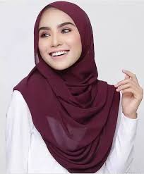 Measurements for product laid flat: Pin On Niafshan Georgette Chiffon Satin Hijabs