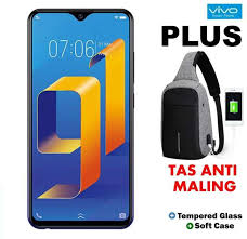 Vivo Y91c 2gb 32gb Plus Tas Anti Maling Tempered Glass 32gb Case