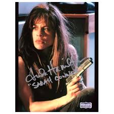 The terminator, would never stop. Linda Hamilton Signed Terminator 2 8 10 Photo Dark Vertical With Sarah Connor Inscription Radtke Sports