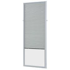 Odl 22 In W X 64 In H Add On Enclosed Aluminum Blinds White Steel Fiberglass Doors With Raised Frame Around Glass