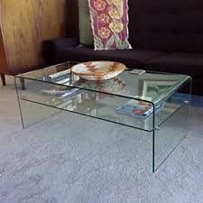 43 x 21 x 16h inches; Amazon Com Fab Glass And Mirror 3 8 Thick Clear Bent Glass Coffee Table Home Kitchen
