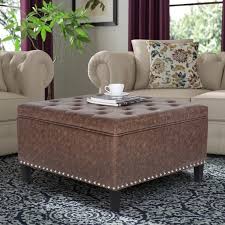 Whether you use an ottoman as a footrest, a stool as extra seating, or you group storage ottomans together to make a multipurpose cocktail table, we make it easy to find the right ottoman or footstool for you. Adeco Tufted Ottoman With Storage Waterproof Brown Distressed Leather Overstock 32496579