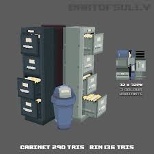 Brendan Sullivan Filingcabinets Bin Pixel Art 3d Pixel Pixel