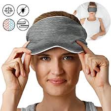 Amazon.com: SHARPER IMAGE Weighted Comfort Eye Mask, Hot/Cold Insert, Light  Blocking Pain Relief for Headaches Migraine Travel Naps, Adjustable Strap,  Super Soft Micro-Plush Fabric : Health & Household