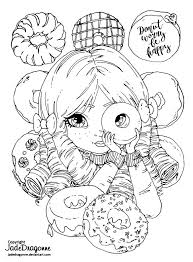 Little critter is having a ball playing with her new puppy. Donuts By Jadedragonne Cute Coloring Pages Colorful Drawings Disney Coloring Pages