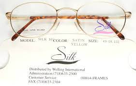 NEW Silk 102 SY SATIN YELLOW EYEGLASSES GLASSES METAL FRAME 49-18-135mm |  eBay