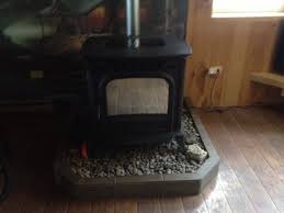 Hearth Pad Made With Cinder Blocks And Rocks Hearth Pad Diy Wood Stove Wood Stove Hearth