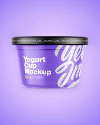 Download Yogurt Cup Mockup In Cup Bowl Mockups On Yellow Images Object Mockups