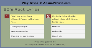 Who was the only female solo artist to have a #1 hit single without releasing an album? Trivia Quiz 90 S Rock Lyrics