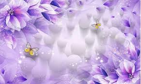 Custom Photo Wallpaper 3d Stereoscopic Viola Flowers Transparent Sphere Warm Fashion Tv Background 3d Mural Custom Photo Wallpaper Photo Wallpaper Viola Flower
