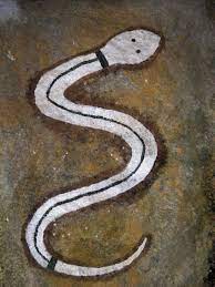 Aboriginal Art On The Northern Tablelands Of Nsw Snake Painting Snake Indigenous Australian Art