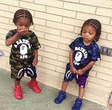 Pin By Anna On Bape X Supreme Baby Boy Hairstyles Braids For Boys Boy Braids Hairstyles