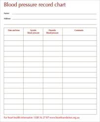 Sample Blood Pressure Chart In Pdf 9 Examples In Pdf