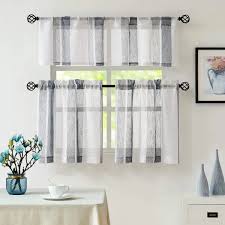 Blue and grey shower curtain, floral shower curtain with 12 hooks, teal plant shower curtain, botanical nature leaf shower curtain, waterproof shower curtains for bathroom 4.5 out of 5 stars 19 $18.51 $ 18. Top 10 Best Kitchen Curtains In 2021 Topreviewproducts Curtains Kitchen Curtains White Kitchen Windows