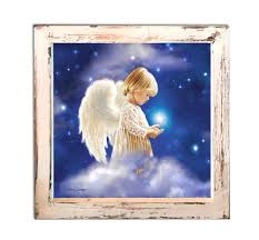 Items needed i turned the picture over and taped the base to the back of the frame inside the wood setting. Angel Star Fiber Optic Lighted Canvas Shadow Box Glow Decor