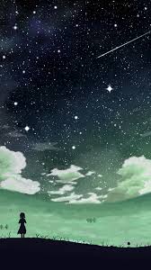 Sky Full Of Stars Anime Manga Illustration Girl Sky Stars Night Sky Wallpaper Cute Canvas Paintings Star Illustration