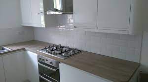 Check spelling or type a new query. White Gloss Kitchen With Grey Oak Worktop Instaimage