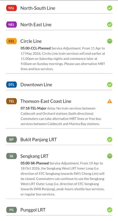 TEL has another major delay. No services between Caldecott and Orchard since 7:18am today : r/singapore