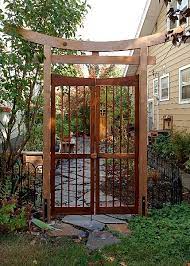I Would Connect This Asian Style Gate To The Fence Design Asian Connect Design Fence Fence Backya Garden Gate Design Garden Gates And Fencing Fence Design