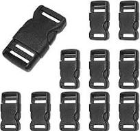 CooBigo 10pcs 1/2"(12.5mm) Side Release Buckles Plastic Black Quick  Adjustable Buckle For Backpack Strap DIY Pets Collar Accessory