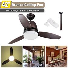 By hunter (936) $ 89 95 $ 107.44. Yescom 42 Bronze Ceiling Fan With Led Light And Remote Control Walmart Com Walmart Com