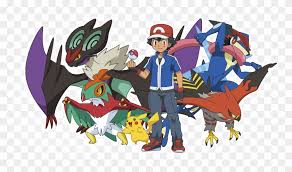 Pokemon, is one of the media franchises owned by nintendo video game companies and was created by satoshi tajiri in 1995. Pikachu Greninja Hawlucha Noivern Talonflame Pokemon Xy Kalos Quest Collection 2 Dvd Free Transparent Png Clipart Images Download