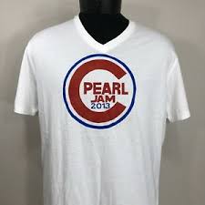 Details About Pearl Jam T Shirt Concert Tour Chicago Wrigley Field V Neck Xl Promo Tee Band