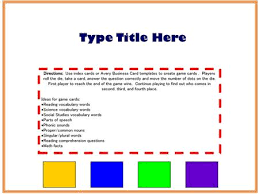 Design and print your own customised business cards within minutes directly from your home or office printer. Type Title Here Directions Use Index Cards Or Avery Business Card Templates To Create Game Cards Players Roll The Die Take A Card Answer The Question Ppt Download
