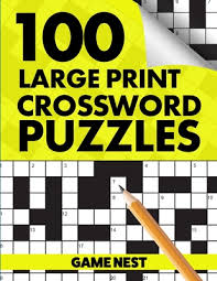 Crossword puzzle books large print for adults: 100 Large Print Crossword Puzzles Puzzle Book For Adults Paperback Brain Lair Books