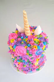 Torte Compleanno Semplici Idea Decorazione Con Un Unicorno E Crema Pasticcera Colorata Torte Di Compleanno Per Bambini Torte Di Compleanno Torte