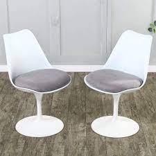Check out our mid century dining chairs selection for the very best in unique or custom, handmade pieces from our dining chairs shops. Dining Chairs Set Of 2 Mid Century Modern Swivel Tulilp Dining Chairs Upholstered Fabric Kitchen Chairs In Grey Kitchen Dining Room Furniture Table Chair Sets