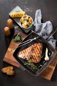 Staub Grill Pans Grillpfanne Quadratisch 26 X 26 Cm Schwarz 26 Cm Gusseisen Schwarz Grillpfanne Essen Grillen