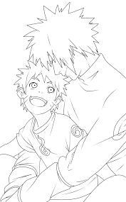 Minato And Naruto Lineart By Sivillya On Deviantart Naruto Painting Naruto Sketch Naruto Fan Art