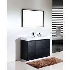 Sears has the best selection of bathroom cabinets in stock. Bliss 48 Black Free Standing Modern Bathroom Vanity N A
