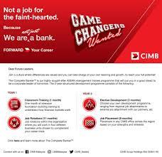 I've had the privilege of talking to a lot of tcb recruits in cimb and everytime i have that conversation with them, i feel so nostalgic. Cimb Group S The Complete Banker Careersense Help Facebook