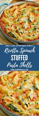 Everyone Will Love These Syn Free Ricotta And Spinach Stuffed Pasta Shel Slimming World Vegetarian Recipes Stuffed Pasta Shells Slimming World Recipes Syn Free