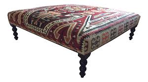 Turkish George Smith Kilim Cocktail Ottoman Chairish Cocktail Ottoman Ottoman Coffee Table