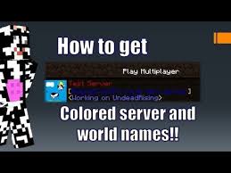 Purple prison *free vip rank* *click*. How To Get Colored Server And World Names Minecraft Youtube