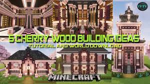 5 CHERRY WOOD Building Projects For Your MINECRAFT WORLD - YouTube