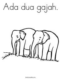 This adult coloring page is from magical kingdom. Ada Dua Gajah Coloring Page Twisty Noodle