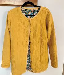 Bloom Fabrics And Goods On Instagram Excited To Show You My Tamarack Jacket By Grainline Studio That I Sewed Up For S Jackets Grainline Studio Quilted Jacket