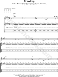 Linkin Park Crawling Guitar Tab In C Minor Download Print Sku Mn0176551