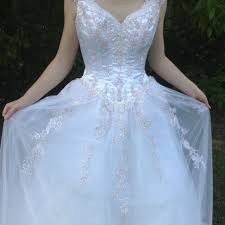 ： floral skirt and flouncy sash： dress length: Dresses White Prom Dress With Pink Flower Embellishments Poshmark