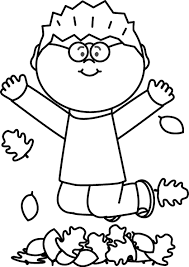 All of these fall leaves clip art black and white many interesting cliparts resources are for download on 123clipartpng. Fall Clip Art Fall Images Kid Jumping Png Black And White Free Png Images Vector Psd Clipart Templates