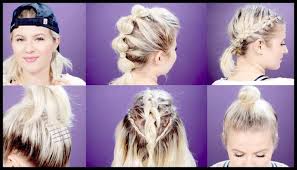 Here are some quick and bun hairstyles for short and medium length hair! 7 Einfach Gym Workout Kurze Haarstyle Tutorial Milabu Youtube Mode Und Wo Blue Page Short Hair Tutorial Easy Hairstyles For Medium Hair Hair Styles