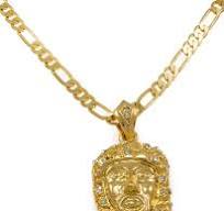 GIFTS INFINITY Gold Tone Lord Jesus Christ Pendant – Religious Men's  Necklace with Free 24" Chain